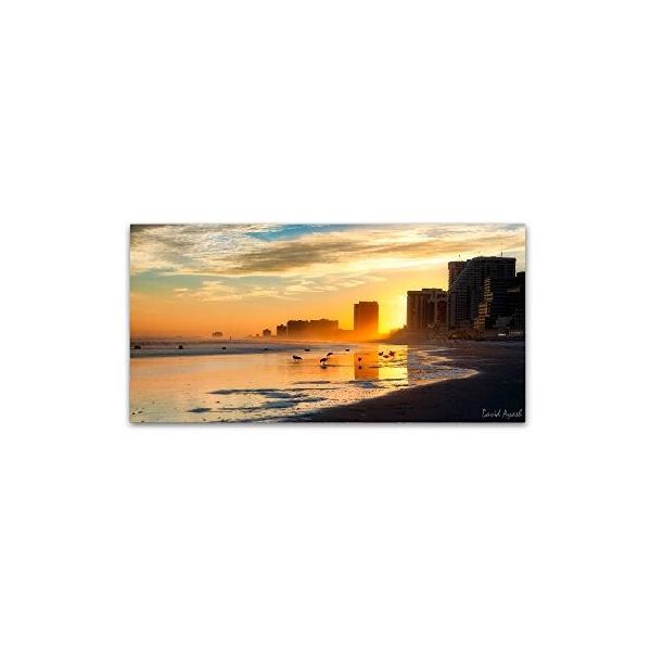 Atlantic City Sunset by David Ayashハンギングアートピース、40.64cmx81.28cm キャンバスウォールアート