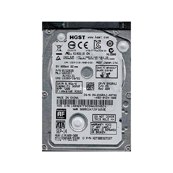 HGST hts725050 a7e630 P / N : 0j32835 MLC : da5337 500 GB中国