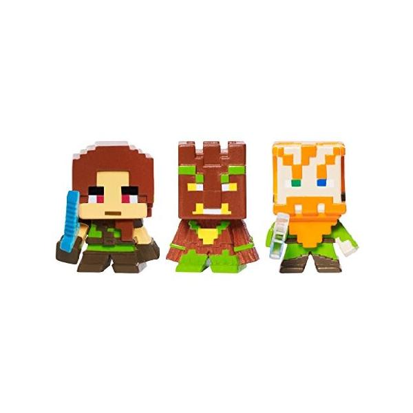 Mattel Minecraft Biome Settlers Series Mini Figure Forest 3-Pack