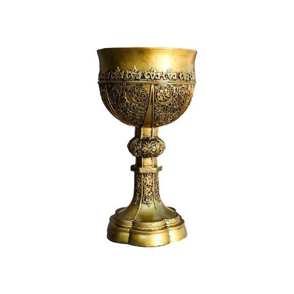 Ebros Decorative Merlin 's Holy Grail The Golden Cup Of Life Chalice Ceremonial Cup Arthurian Legends