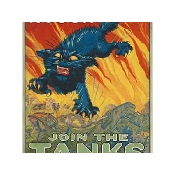 Treat em Rough - Join the Tanks 1917 ポスター プリント August Hutaf (12 x 18)