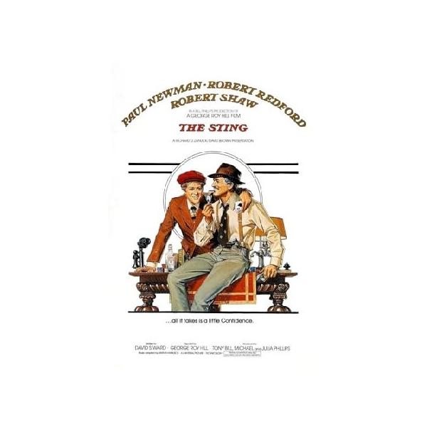 The Sting Us ポスター アート 左から ロバート・レッドフォード ポール・ニューマン 1973 映画ポスター マスタープリント(11 x 17)