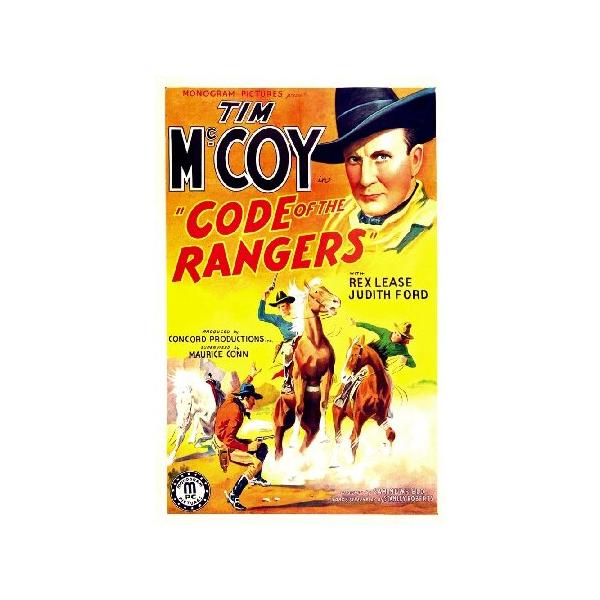 Posterazzi Code Of The Rangers Top Right: Tim Mccoy 1938. Movie Masterprint Poster Print, (11 x 17)