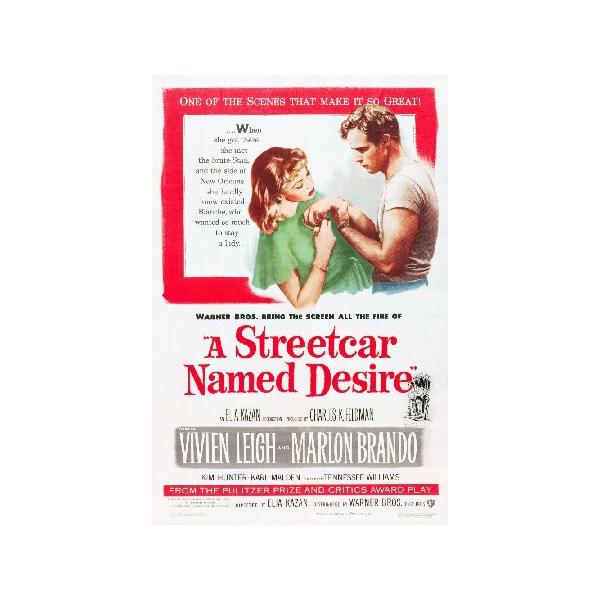 Posterazzi A Streetcar Named Desire Vivien Leigh Marlon Brando 1951年映画マスタープリントポスタープリント、(11 x 17)