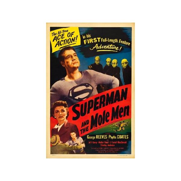 Posterazzi スーパーマンとモグラの男性 フィリス・コーツ ジョージ・リーブス 1951年 映画マスタープリントポスタープリント、(11 x 17)