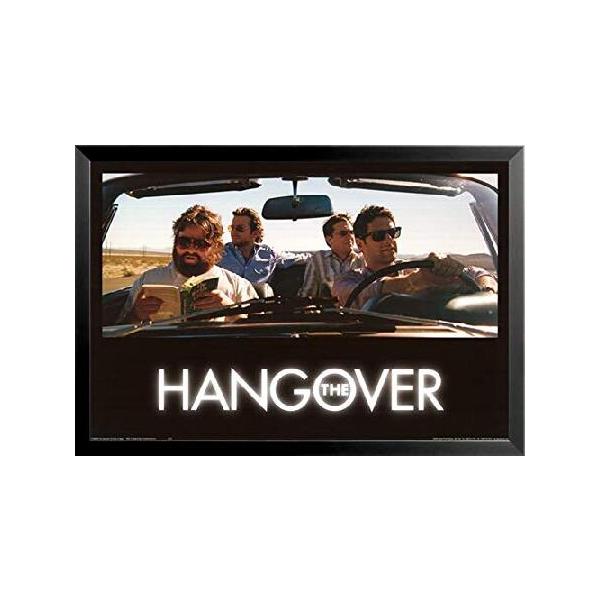 Buyartforless ワークフレーム The Hangover Bradley Cooper Ed Helms Zach Galifianakis 36x24 映画アートプリントポスター ブラック
