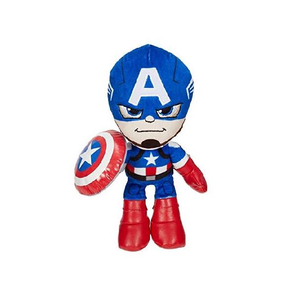 Marvel Plush Character Figure, 8-Inch Captain America Super Hero Soft Doll in Fun-to-Touch Fabrics, Collectible Gift for Kids ＆ Fans Ages 3 Years Old