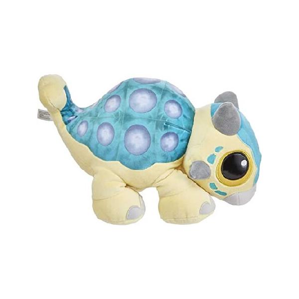 Mattel Jurassic World: Camp Cretaceous Plush Baby Dinosaur Bumpy with Sound, 15-inch Floppy Soft Toy Ankylosaurus with Weighted Feet