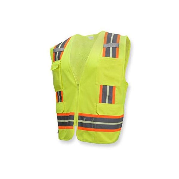 SV6 Glow-in-the-Dark Surveyor Two Tone Safety Glow-in-the-Dark Vest - Green - Size 4X
