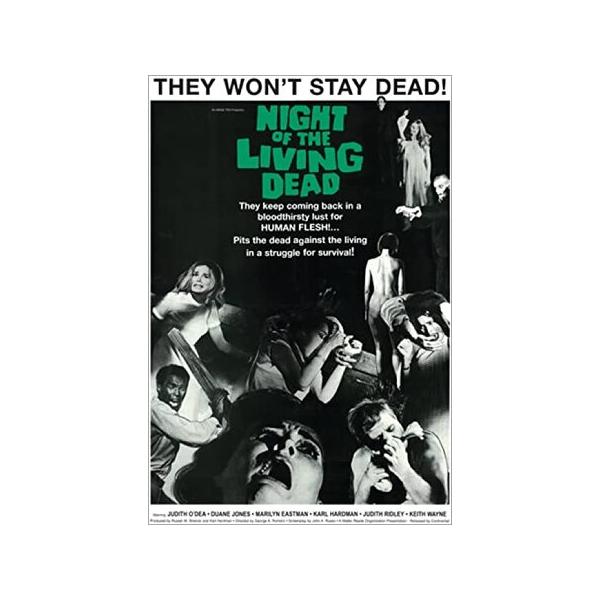 Buyartforless ジョージ・A・ロメロ リビングデッドの夜 1968 36x24 ホラー映画 アートプリントポスター