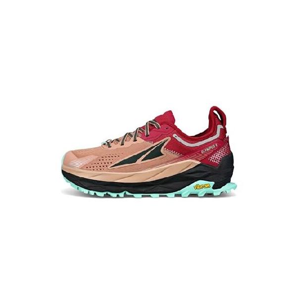 ALTRA トレイルランニングシューズ OLYMPUS 5 Womens アルトラ オリンパス 5 ウィメンズ (Brown/Red, measurement_24_point_0_centimeters)