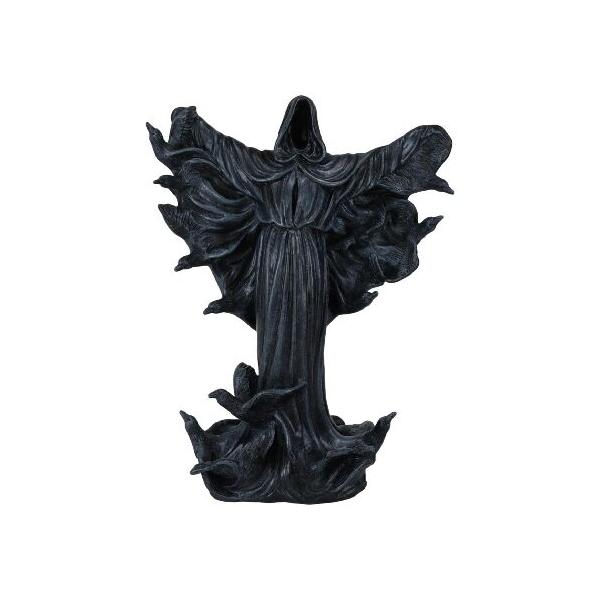 Ebros Gift The Boogeyman ブラックデス 死神 レイヴン・クロウズの置物 27.9 cm Tall Time Waits for No Man Angel of Death As Osuary ホームデコレーション