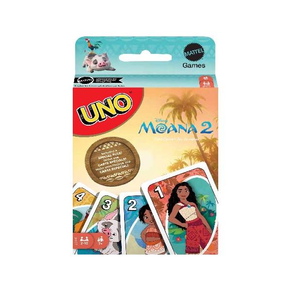 Mattel Games UNO ディズニー モアナ 2 カードゲーム 子供/大人/家族向け デッキ＆スペシャルルール付き 映画にインスパイアされた特別ルール付き