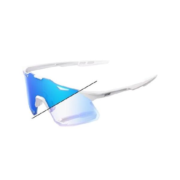 100%Hypercraft スポーツパフォーマンスサングラス - スポーツとサイクリング用アイウェア, Bastille Le/Pearl White Glitter, One Size