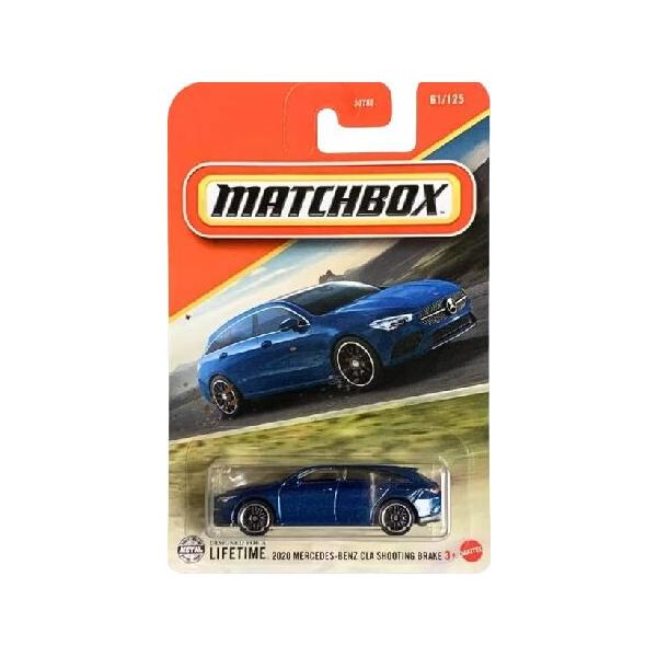 Matchbox 1:64スケール ダイキャストメルセデスベンツ CLA シューティングブレーキ、ブルー、61/125、2020