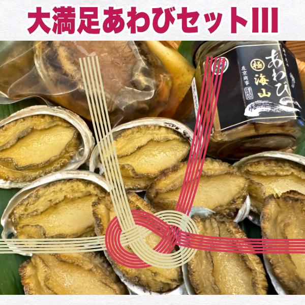 ■□■□■□あわびの色々な魅力を味わえるセット□■□■□■ボイル冷凍あわび50〜60g×9粒旨煮あわび100g×1粒海山100g×1瓶大切な人への贈り物に、祝いの席の料理に、いにしえより健康長寿の象徴として珍重されてきた、日本伝統の食材『あ...