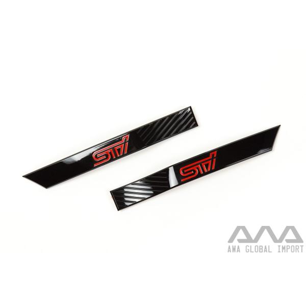 USスバル純正WRX STI GV/GR フェンダーバッジ サイドガーニッシュ 左右