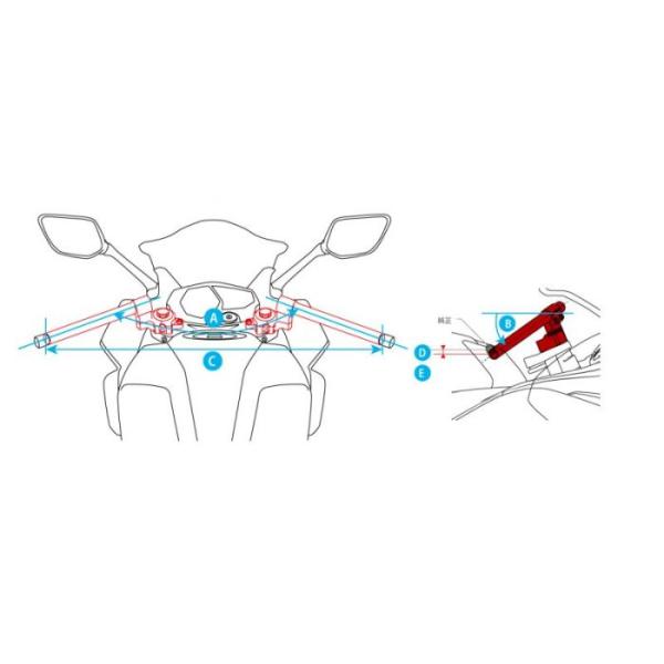 ACTIVE アクティブ セパレートハンドルキット YZF-R25/R3 15-18 : 淡路