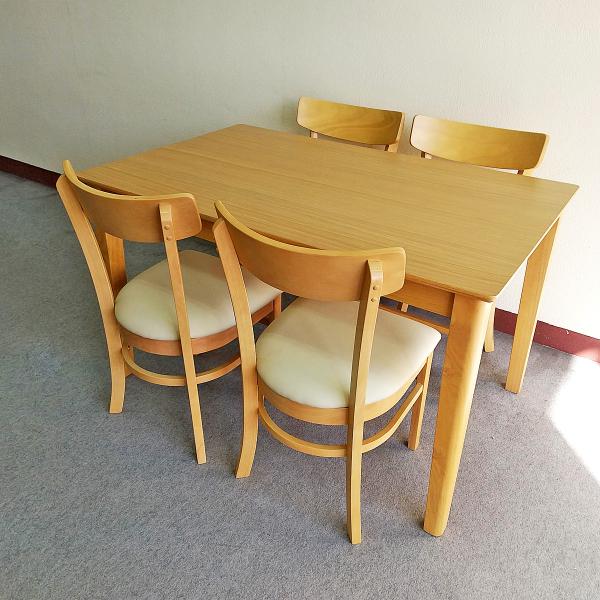 サンコウ 展示品 ダイニングセット 4人用 幅120cm ナチュラル