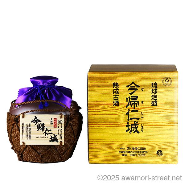 泡盛 古酒 今帰仁酒造 / 今帰仁城 シュロ巻き壺 43度,1800ml