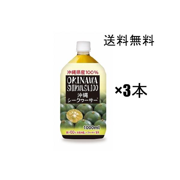 シークヮーサ− 原液  オキハム  お手軽な1Lペット×3本セット  シークワーサー 青切り