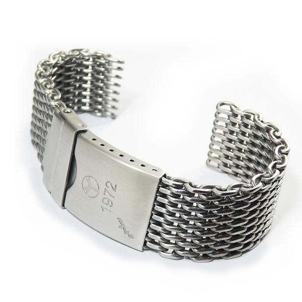 シャークメッシュバンド ブレス 時計 メッシュベルト 20mm/ミリ