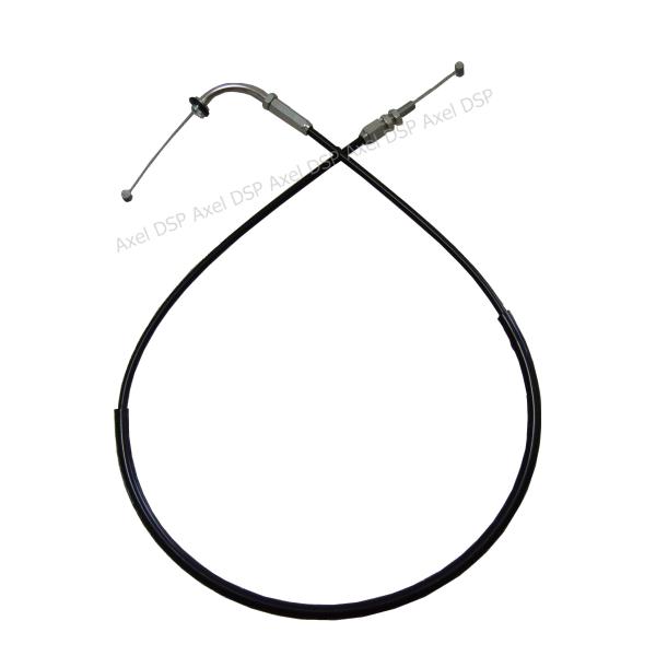 GN125H適用のスロットルケーブル アクセルワイヤーになります。経年劣化により伸びや傷みの出てしまったワイヤーの交換、あるいはストック用としてもいかがでしょうか。純正相当品ですので問題なくお取付けが可能です。全長：約95ｃｍ
