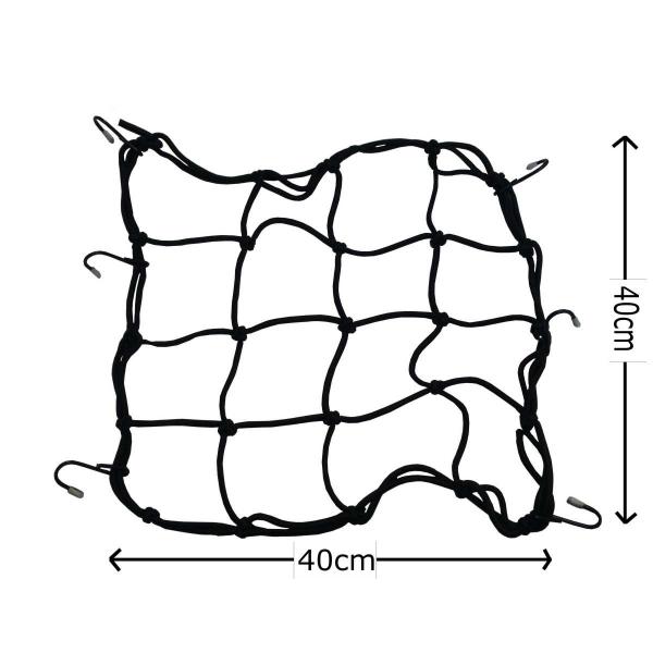 バイク・自転車の前カゴ・荷台（キャリア）用、荷物固定ネットバンドになります。6箇所フック付きで前カゴの封としてお使い頂ければ荷物の飛び跳ね、ずり落ちを防げまた、ひったくり防止にも有効かと思います。もちろん荷台（キャリア）の荷物固定用ネットと...