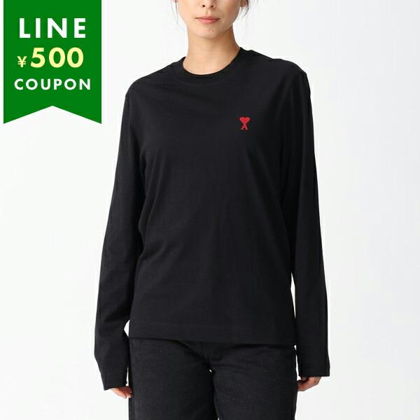 アミパリス Tシャツ カットソー ブラック メンズ レディース ユニセックス AMI PARIS BFUTS235724 001