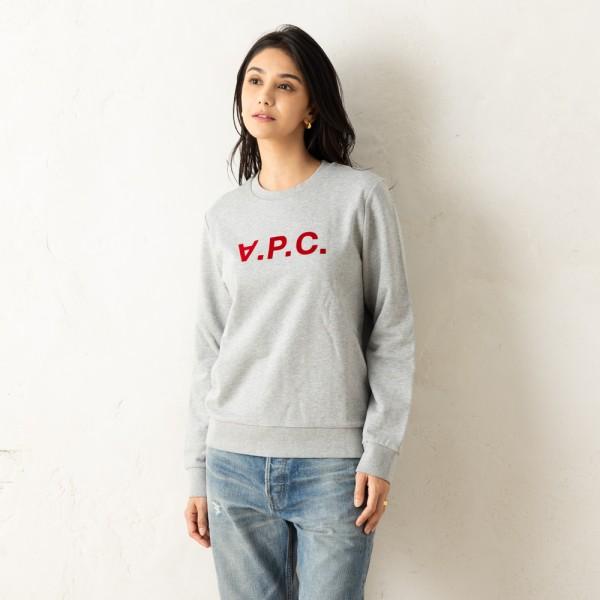 A.P.C. アーペーセー スウェット グレー レッド レディース APC A.P.C. アーペーセー スウェット グレー レッド レディース APC