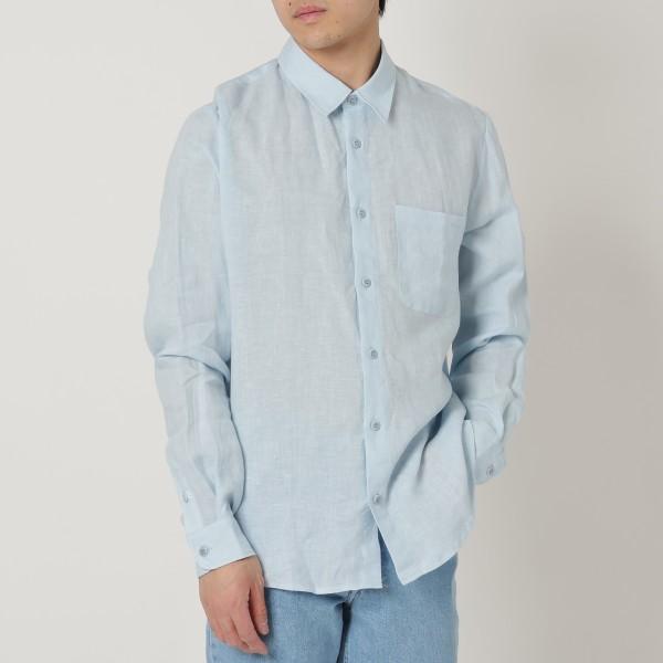 A.P.C. アーペーセー シャツ 長袖シャツ トップス ブルー メンズ A.P.C. アーペーセー シャツ 長袖シャツ トップス ブルー メンズ
