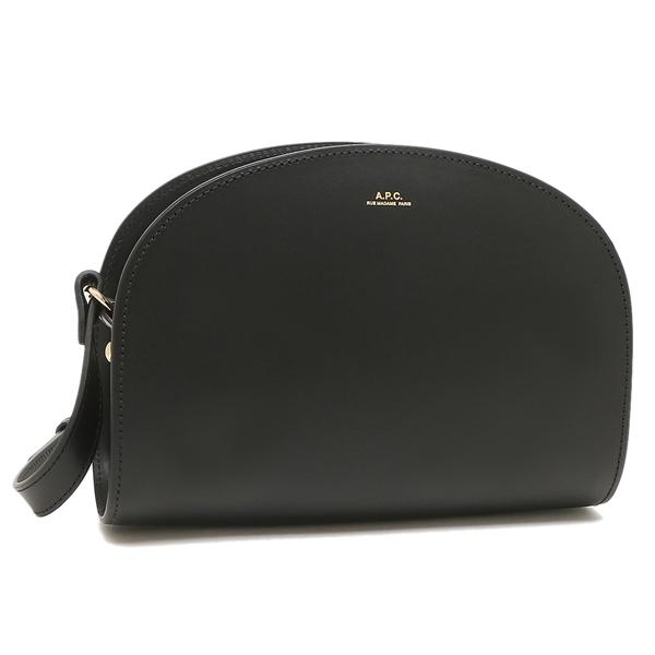 A.P.C. アーペーセー ショルダーバッグ ハーフムーン ブラック A.P.C. アーペーセー ショルダーバッグ ハーフムーン ブラック