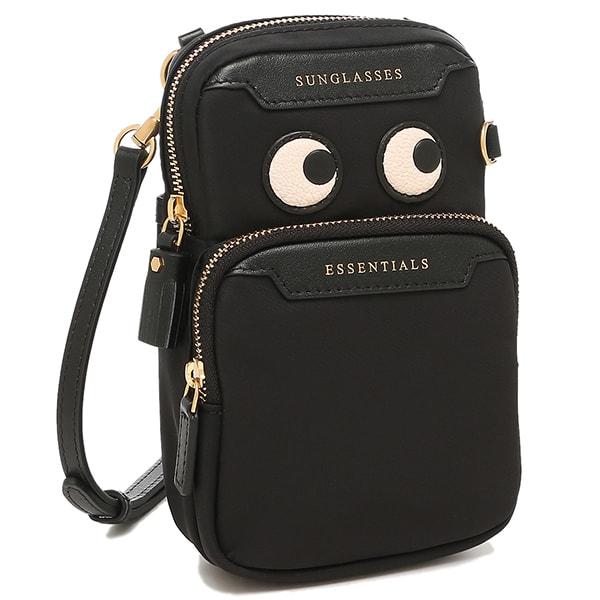 【訳ありアウトレット】アニヤハインドマーチ ANYA HINDMARCH 5050925181631 BLACKTU ESSENTIALS CROSS BODY EYES BLACK タッセル【ラッピング不可商品】