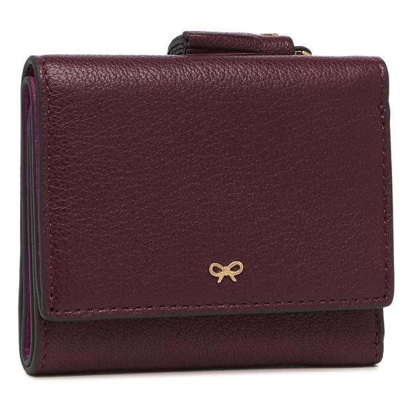 アニヤハインドマーチ 三つ折り財布 ピーピングアイズ ワインレッド ピンク レディース ANYA HINDMARCH 5050925201308 ANYA HINDMARCH（アニヤ・ハインドマーチ） 三つ折り財布 ピーピング