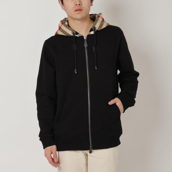 BURBERRY バーバリー パーカー フーディー ブラック ベージュ BURBERRY バーバリー パーカー フーディー ブラック ベージュ
