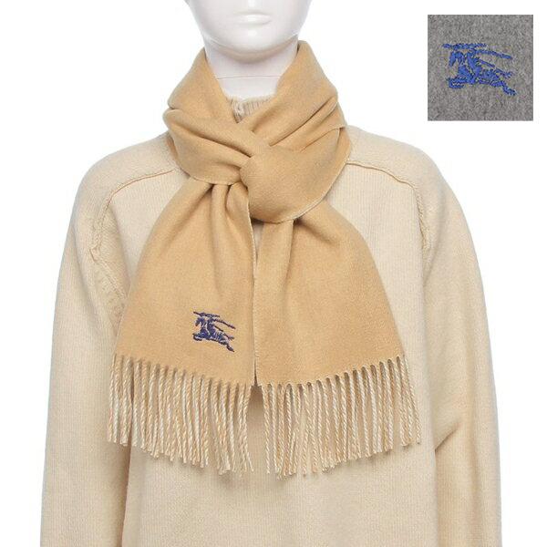 BURBERRY（バーバリー） マフラー フリンジ リバーシブル グレー