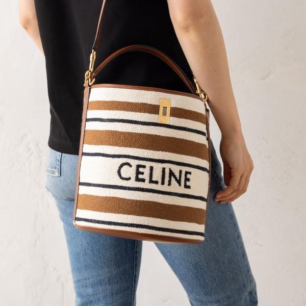 CELINE ショルダーバッグ ブラウン/ホワイト