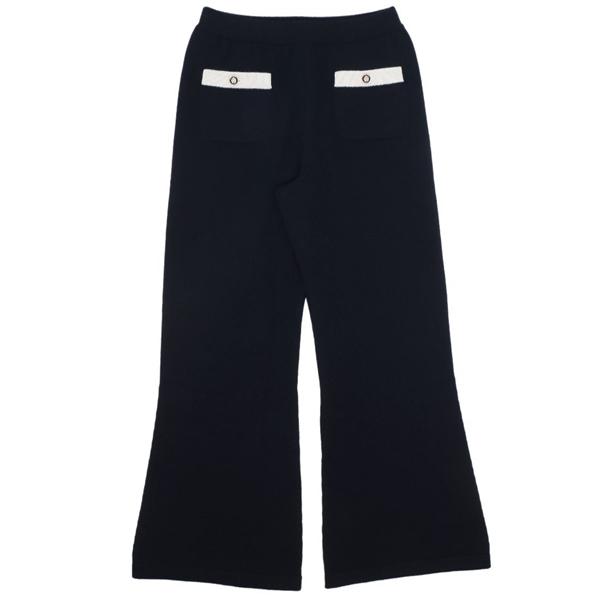 シャネル パンツ クルーズコレクション カシミヤ ネイビー レディース CHANEL P81016 K11715 U5089 CHANEL（シャネル） パンツ クルーズコレクション カシミヤ ネイビー