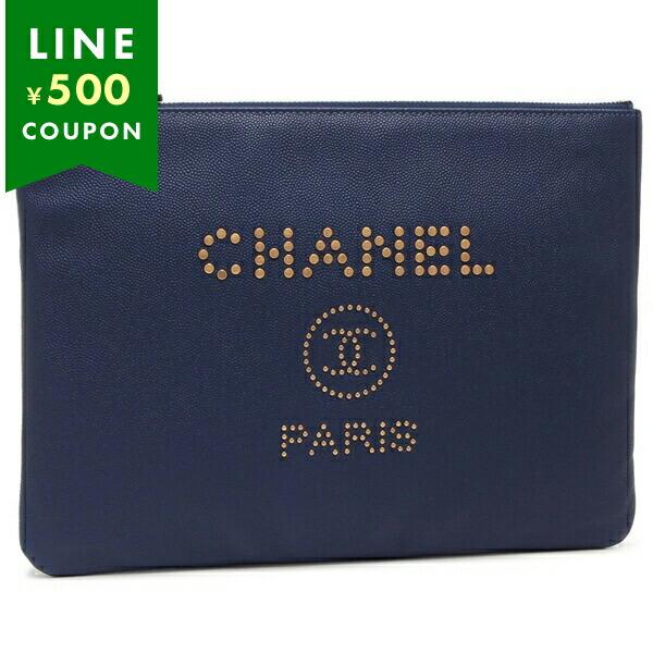 シャネル クラッチバッグ クラッチバッグ PM スタッズ ブルー レディース CHANEL A80802 Y01684 N4942