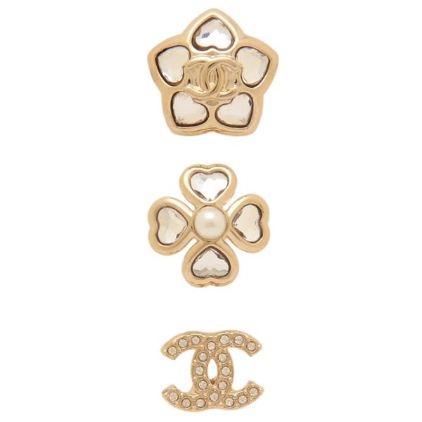 CHANEL（シャネル） ピアス 花 フラワー ココマーク CCマーク ゴールド