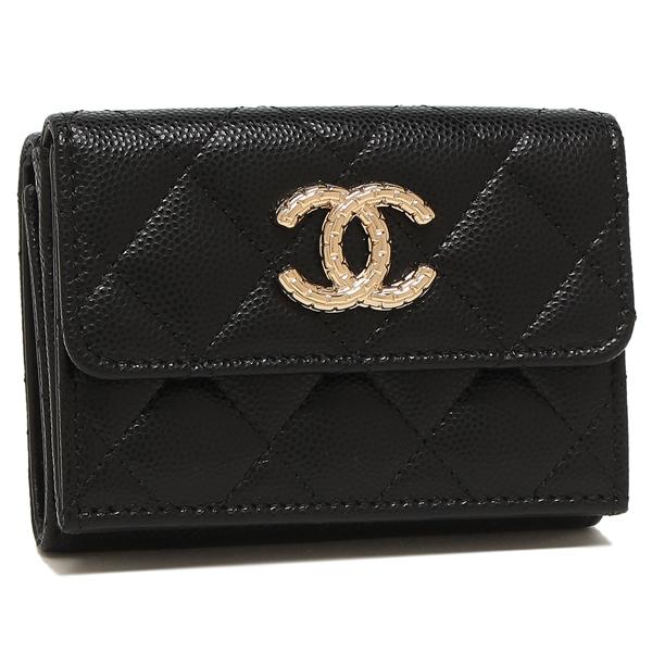 CHANEL シャネル 三つ折り財布 マトラッセ コンパクトウォレット CHANEL シャネル 三つ折り財布 マトラッセ コンパクトウォレット