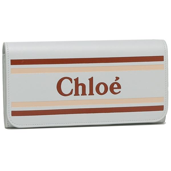 クロエ Chloe VICK ロングウォレット 長財布 レザー ライトグレー系 マルチカラー ゴールド金具 未使用品 Chloe（クロエ） Chloe VICK ロングウォレット 長財布 レザー ライト