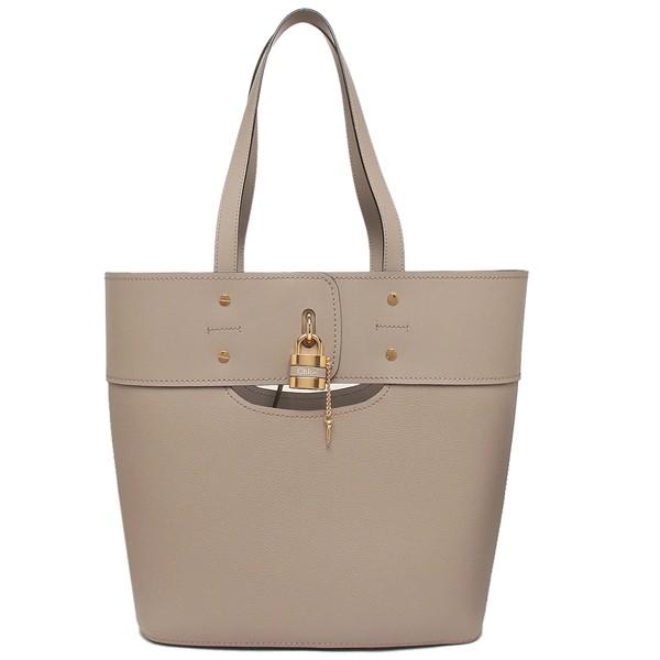 クロエトートバッグアビーレザーピンク南京錠ポーチ付き