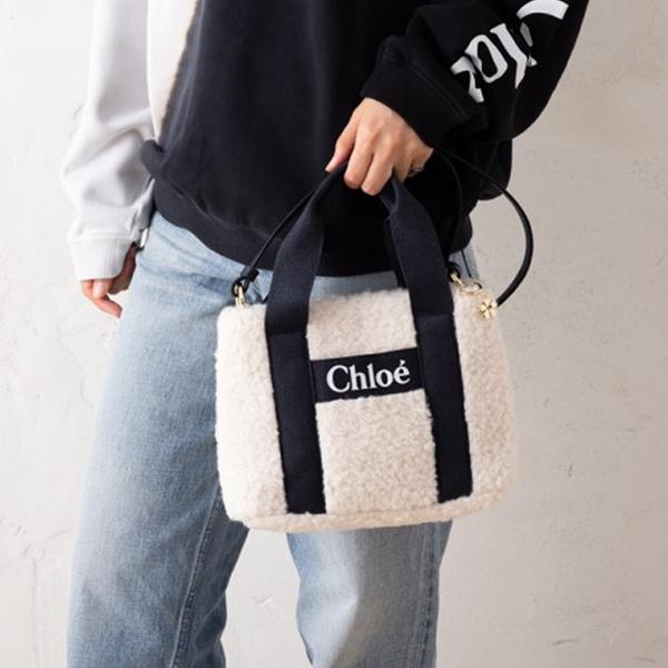 Chloe クロエ ハンドバッグ ショルダーバッグ キッズ ロゴ オフ  