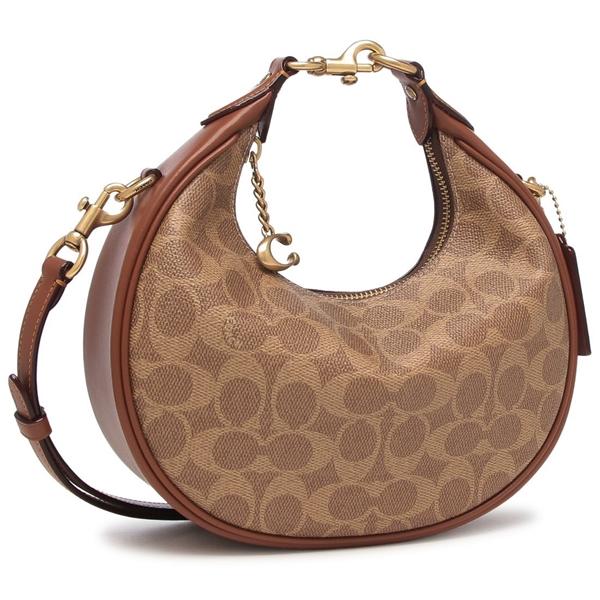 コーチ ショルダーバッグ コーテッドキャンバス シグネチャー ジョニー バッグ22 JONIE BAG ブラウン レディース COACH CCC49 B4XHG COACH（コーチ） ショルダーバッグ コーテッドキャンバス シグネチャー
