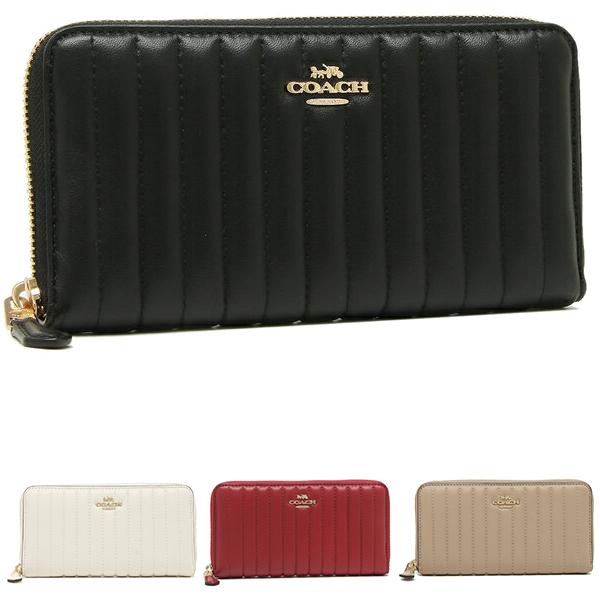 【新品】COACH コーチ ラウンド 長財布 2855 キルティング ウォレット COACH（コーチ） 長財布 キルティング アコーディオン ジップ