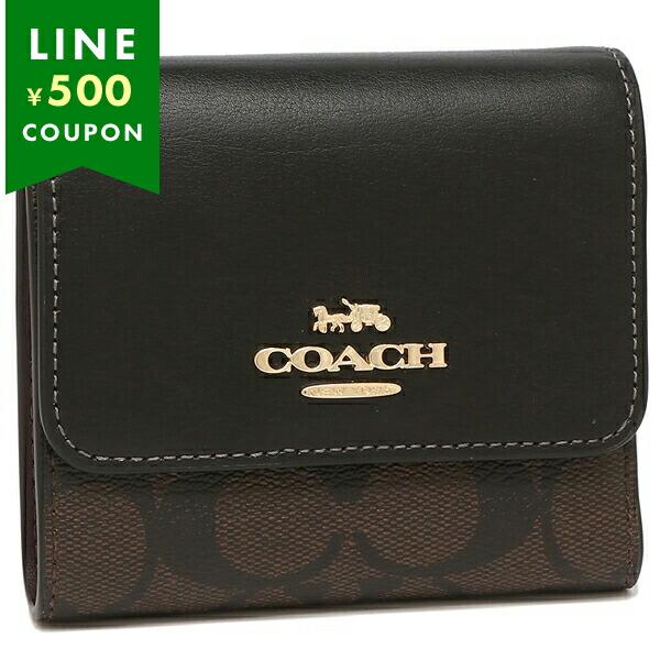 【日本未発売】 COACH コーチ アウトレット 三つ折り財布 シグネチャー ミニ財布 小物