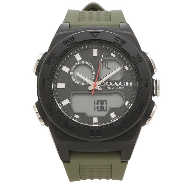 P10 還元 4 15 時 24時 コーチ 時計 アウトレット 45mm ブラック カーキ Coach W1685 Co W1685 Grn Axes 通販 Yahoo ショッピング