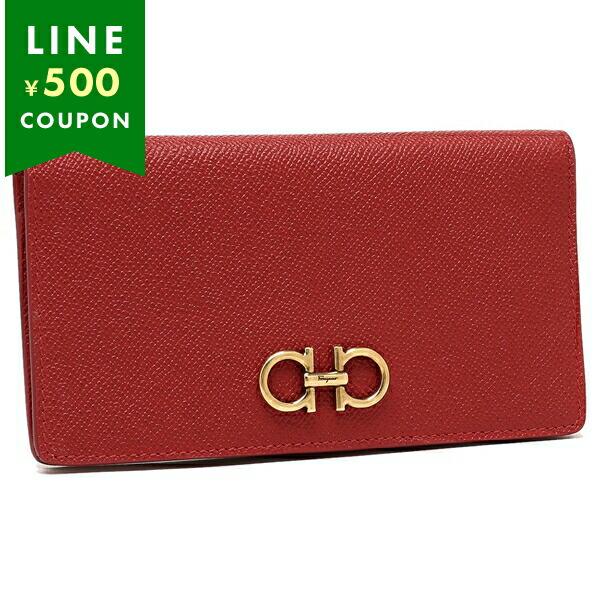 フェラガモ 長財布 赤