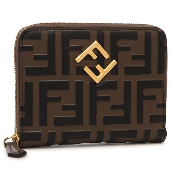 FENDI（フェンディ） 二つ折り財布 FFダイヤモンド ブラウン